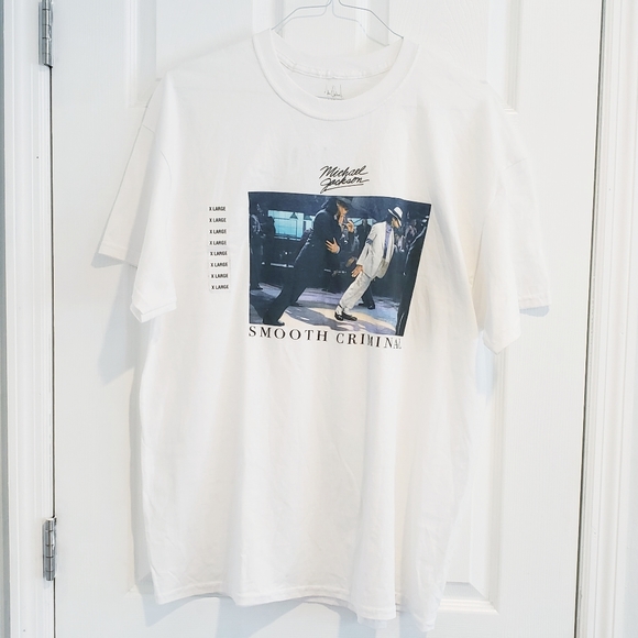 Men's White Michael Jackson SmoothCriminal T-Shirt - Picture 2 of 5